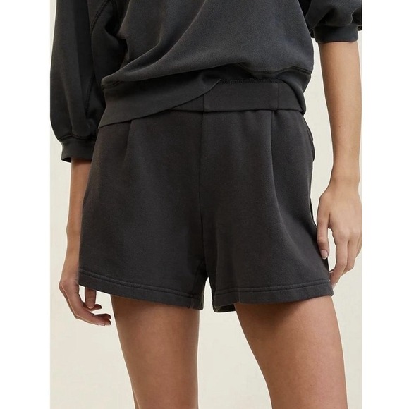 aerie Pants - Aerie New Heights Trouser Fleece Short Charcoal Gray Lounge Pleats Casual Size M